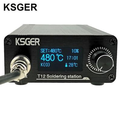 China Repair Tools KSGER T12 Station Iron Tips STM32 V2.0 OLED DIY FX9501 Handle Welding Power Tools Welding Tips Aluminum Alloy Case for sale