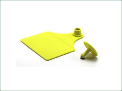 China Yellow Appearance Animal Ear Tags Passive Power Supply Mode Anti Shedding for sale