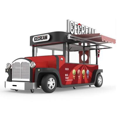 China Multifunctional Outdoor Street Food Cart for Burgers Fries Ice Bus Catering Van Fries for sale