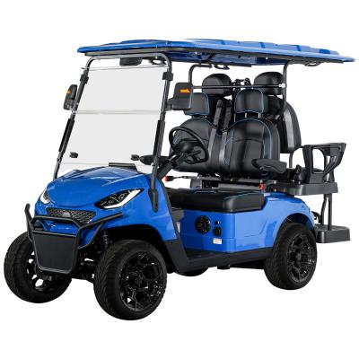 China Max.Speed of 25km/h High End Styles 4 Wheel 4 Seater Golf Buggy Folding Glass Golf Cart for sale