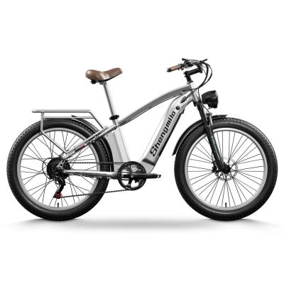 China Full Suspension Electric Mountain Bike 48V 17.5ah Lithium Battery and 26'' Wheel Size for sale