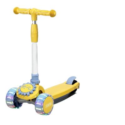 China Sell Small 3 Wheel Baby Toy Kid Scooter with Adjustable Height and PU Flashing Wheels for sale