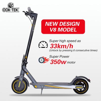 China Two-wheel Scooter 8.5 Inch Road EU US Stock E Scooter Adults 30km/h Brushless Motor for sale