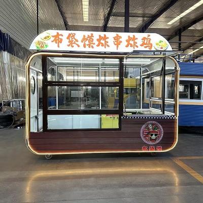 China Camión de comida móvil de acero inoxidable certificado CE Camión de bocadillos móviles con carrito de perritos calientes en venta