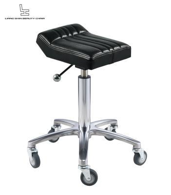 China Adjustable Height//Rotating Wheel Can Barber Chair Hair Salon Adjustable Stool Anti Hair Jam Beauty Salon Taiwan Manufacture for sale