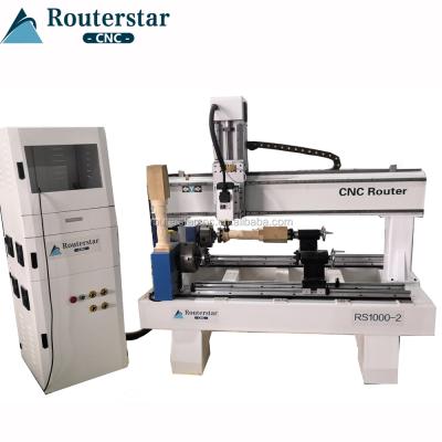 China Wood Carving For Chair Furniture 3D CNC Carving Router For Wood Cylinder With 3 Axis Rotary Axis / Mini CNC Carving Router For Wood for sale