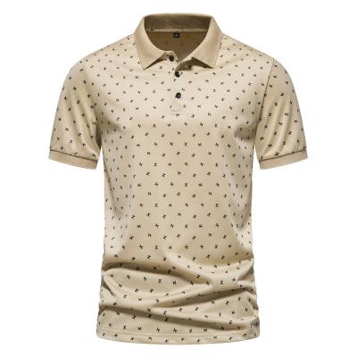 China Anti-wrinkle Quick Dry Golf Polo Shirt with Logo New 2023 OEM Design Custom 88% Polyester 12% Spandex Design Sublimation Patterns Men Printed for sale