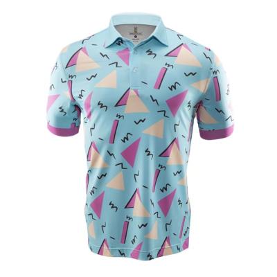 China QUICK DRY Polyester Jersey Fabric Sublimation Printing Pattern High Quality Golf Polo Shirt Short Sleeve Summer Embroidery Polo Shirt for sale