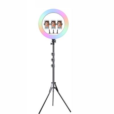 China Custom Inch 45Cm Selfie Ring Light Led Studio Lighting 3200-5600K Ring Lamps With Logo 18 Stand Tripod 210Cm For Visual Ring Light 65W for sale