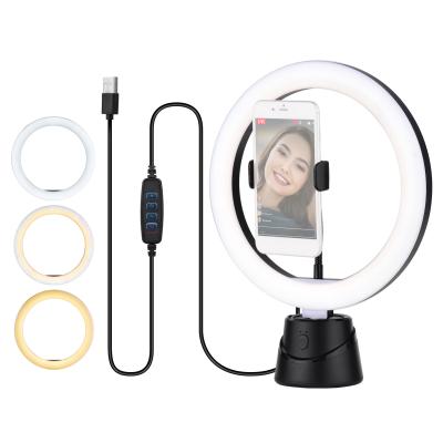 China LED Ring Light 3 3000K-6500K Dimmable Adjustable 360 ​​Battery 360 Built-in Auto Facel Tracking Bracket for sale