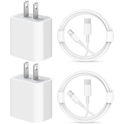 China Fast MP3/MP4 Player Wall Charger Cable Usbc PD Lighting Cord 20W Data Cable For Apple Iphone 13 Max Pro Charger Wire Charging Plug for sale