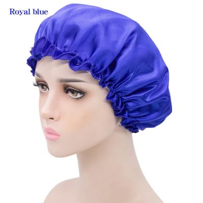 China Dobby Style Hot Imitation Lace Nightcap Chemo Hat Silk Hair Hat for sale