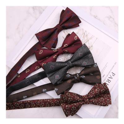 China Men's Bowtie Polyester Dobby Jacquard Bow Tie Shirts For Adult Men's Business Wedding Bowknot Cartoon Bow Ties Vestidos Gravata Borboleta for sale