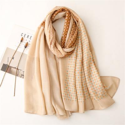 China Spring Autumn Summer Ethnic Long Medium Thin 180*88cm Elegant Polyester Printed Shawls Scarves For Women for sale