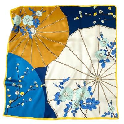 China Square 2022 spring twill scarf French wrinkled elegant sense retro new to use silk scarf shawl for sale