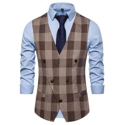 China New Men's Classic Formal Business Anti-Shrink Plus Size Men's Solid Color Suit Vest Single Breasted Business Vest for sale