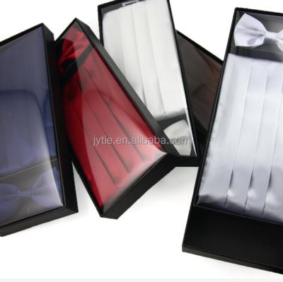 China Set of wide dobby fashion belt, bow tie, handkerchief for sale