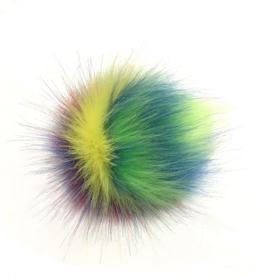 China DIY Fluffy Fur Pompom Balls Fox Fur Pom With Elastic Loop For Hats Keychains Scarves Bags Accessories for sale