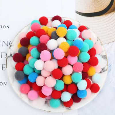 China Christamas Home Decoration Factory Wholesale Nylon Full Backing 5-50mm Polyester Soft Fluffy Rainbow Color DIY Toy PomPoms Pom Pom Ball For Kids for sale