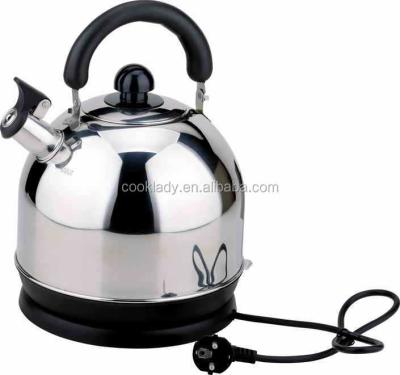 China 360 Degree Large Base 4.0L Rotation Stainless Steel Electric Dinner Whistling Kettle for sale