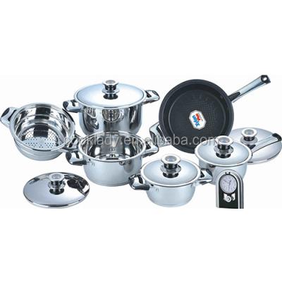 China 12 viable non stick stainless steel cookware set for poland market for sale