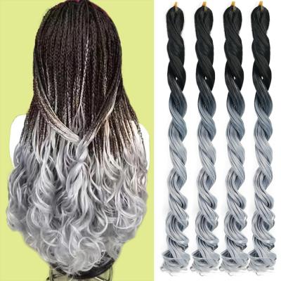 China X-Ring Hair ZP LONGFOR Large X-Ring Hair ZP LONGFOR Curly Gradient Color Dirty Braid Hair Wavy High Temperature Hair Extension Wigs for sale