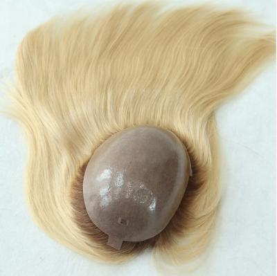 China HQ Skin Toupee Root Color 8 With Color 25 100% Full Hair Women Wig Skins for sale