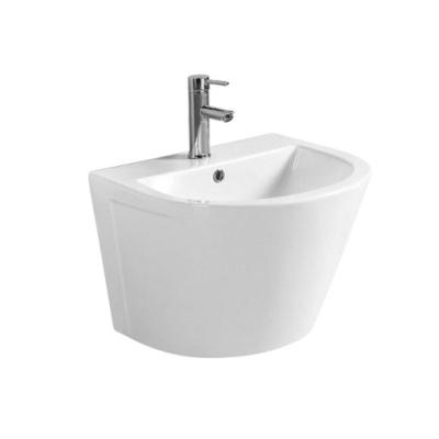 China Double-flow Current Fashion Lavabo Wall Hung Ceramic Sinks Small Bathroom Wall Hung Sink for sale