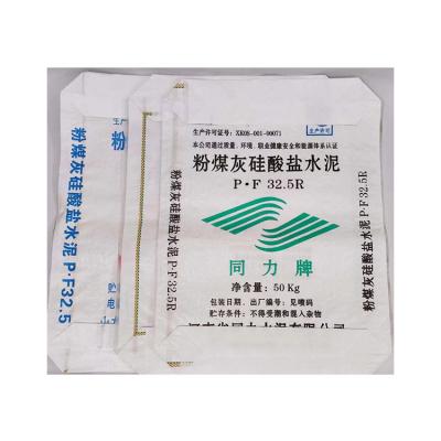 China Recyclable Automatic Powder Valve Port Dry Plastic Packing Bag 50kg Powder Valve Bag for sale