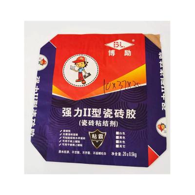 China Competitive Price Good Quality 20kg Ceramic Tile Glue Kraft Paper Bag Recyclable for sale