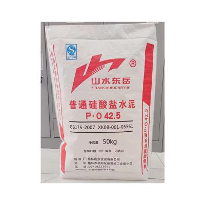 China Recyclable Wholesale Plastic 50Kg PP Woven Block Bottom Valve Bag For Cement for sale