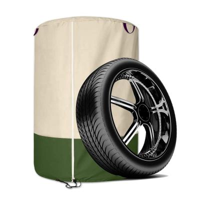 China Durable Tire Storage Cover Waterproof Tire Storage Bag Car Spare Tire Cover Suit For Trailer RV SUV, Truck for sale