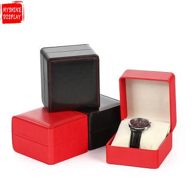 China New Style Watch Box PU Watch Packaging Box Eco-friendly Leather Watch Packaging Gift Box for sale