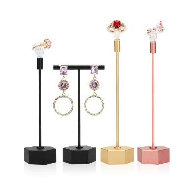 China Recyclable Jewelry Display Stands For Earrings T Bar Metal Earring Display Stand Jewelry Display Earring Holder for sale