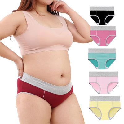 China Amazon Size Women's M-5XL Cotton Gym Ladies Underwear Super Breathable Panties Antibacterial Hot Sale Sports Big High Print Panties for sale