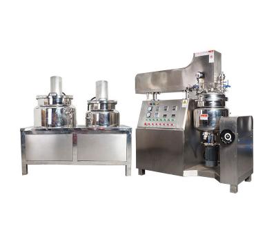 China Paste Cosmetic High Shear Cream Paste Mixer Full Automatic Lifting Vacuum Homogenizer Stirring Emulsifier for sale