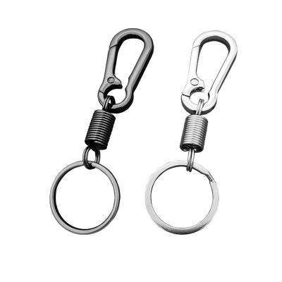 China Key Organize Custom Metal Men's Factory Direct Sale Spring Waist Buckle Spring Car Key Chain for sale