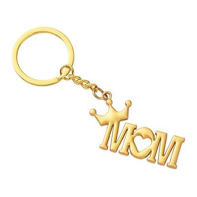 China Key Organize Factory Direct Sale Gift Promotion Mother's Day Crown Shape Keychain The New I Love Mom's Metal Key Chain for sale