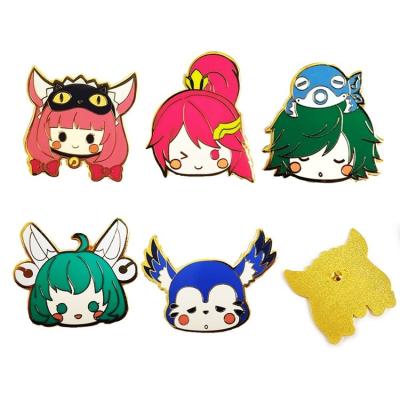 China Wholesale Christmas Girls Border Central Institute of Statistics Brooch Metal Collar Pins Cartoon Badges European and American Accessories Bags for sale