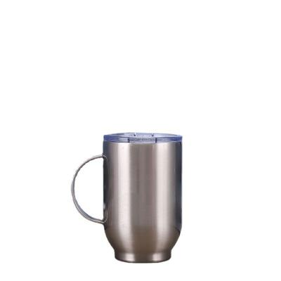 China Beautiful Stainless Steel Sustainable Frontier Metal Portable Insulated Cup With Large Capacity Handle And Lid for sale