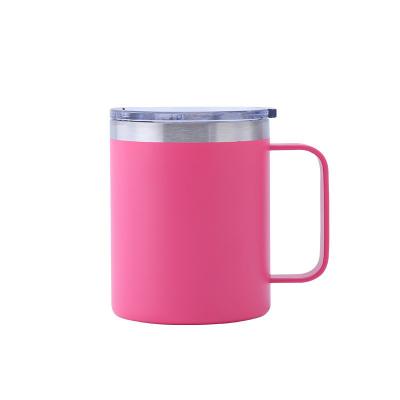 China Cup 304 Stainless Steel Double-Layer Vacuum Insulation Viable Border Dedicated Office Mug American Handle 12oz Mug for sale