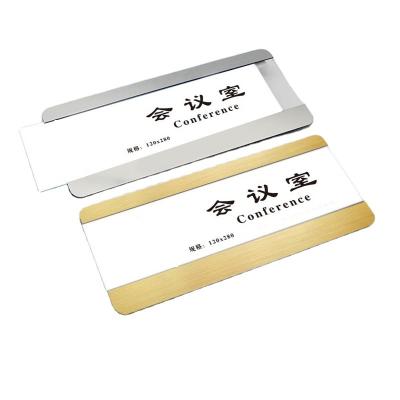 China Europe Stainless Steel Office Acrylic Slide Signage Replaceable Signs Educate Hotels Corporate Meeting Room Office Door Signs for sale