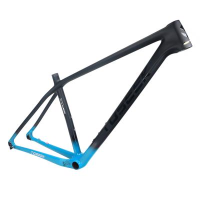 China Toseek mountain bikes carbon mtb frame BB30/BSA carbon fiber ER frame 27.5/29 carbon bicycle frame headset 3K matte15/17/19 inch free 1250g for sale