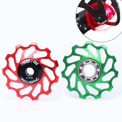 China Al 7075 ceramic cnc 11t ratio pulley for shimano xt derailleur 4 color HAZARD mtb bike rear derailleur pulley HB0071 for sale