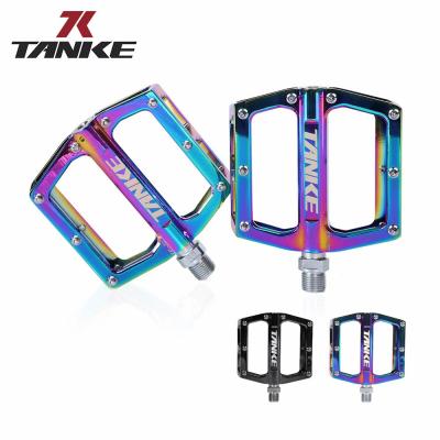 China BMX Bicycle Pedal Aluminum Alloy Foot Pedal 2-Bearing Pedal Rainbow Colorful Electroplating Pedals for sale