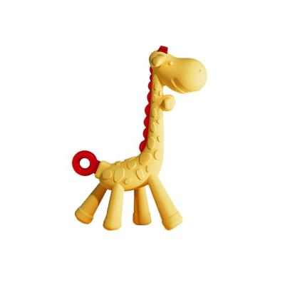 China Soft Toy Funny Baby Toys Rattles Teether and Shakers Food Grade Safe Silicon Teether Giraffe Style for Children for sale