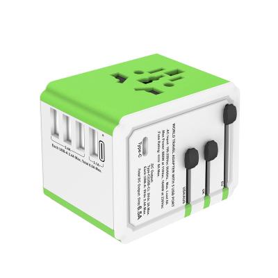 China Residential / General Purpose 4USB Travel Adapter With Type C Travel Adapter for sale