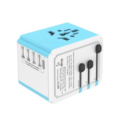 China Mobile Phone New Arrival Global Travel Adapter QC 3.0 Palladium 4 USB Charger Universal Adapter With EU UK US AUS Plug Adapter Plug for sale