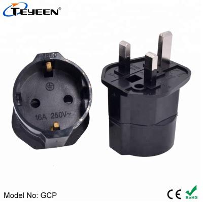 China Residential / General Purpose Schuko Plug Adapter Schuko To UK Plug Schuko Plug Adapter for sale