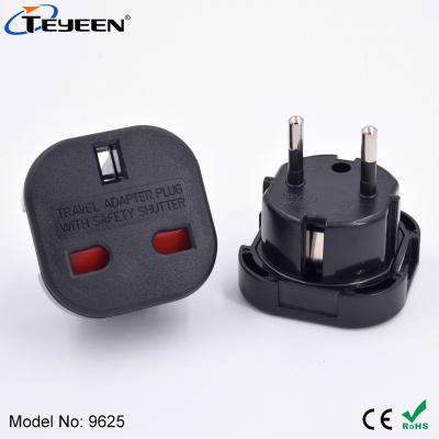 China Residential/Multipurpose UK Travel Adapter to EU UK to EU Travel UK Adapter to EU Plug for sale